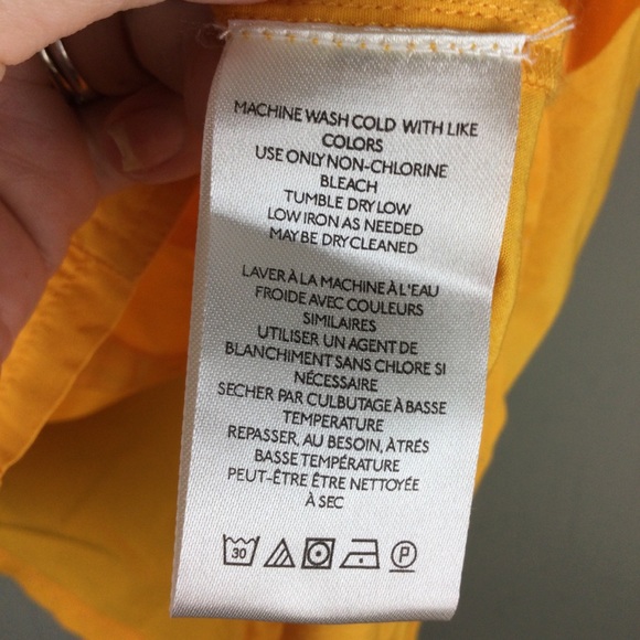 Free People Oversized Sleeveless Button Front Patch Pocket Yellow Top Size Small - Picture 10 of 11